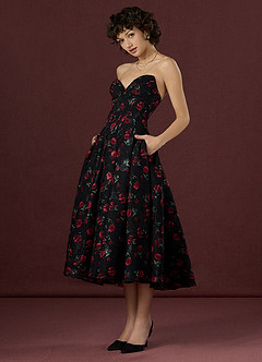 Kleid Charisse Schwarz Rot image5