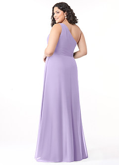 Azazie Dallas Bridesmaid Dresses Lilac A-Line One Shoulder Chiffon Dress image7