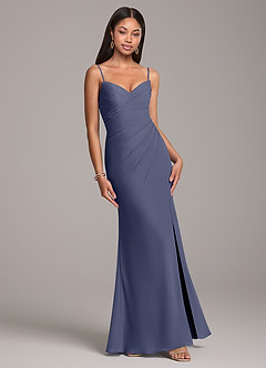 Azazie Yola Bridesmaid Dresses Stormy Mermaid Strapless Chiffon Convertible Dress image5