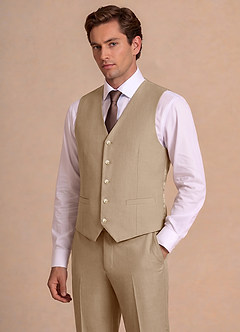 Bennett Tan Wool Blend Suit Vest