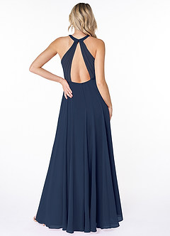 Azazie Amalfi Final Sale Agave Flowy Pleated Chiffon Dress image2