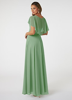 Azazie Jamie Bridesmaid Dresses Matcha A-Line Chiffon Dress image4