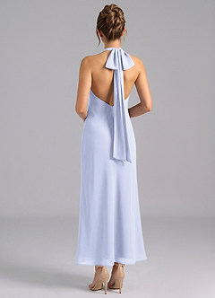 Azazie Velli Bridesmaid Dresses Lavender Mermaid High Neck Chiffon Dress image2