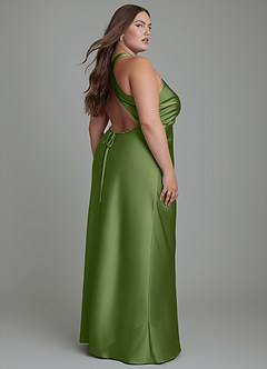 Azazie Evadne Bridesmaid Dresses Juniper Sheath Pleated Stretch Satin Dress image8