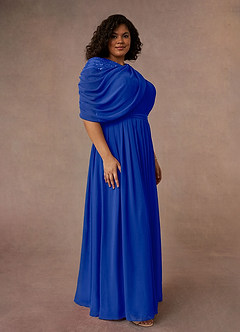 Azazie Olena Mother of the Bride Dresses Royal Blue A-Line Sequins Chiffon Dress image8