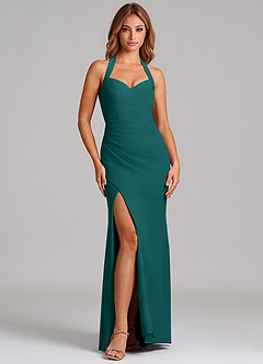 Azazie Emeria Suknie dla druhen Syrena Dekolt w kształcie serca Szyfon Do ziemi Sukienka image3