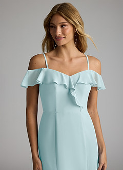 Azazie Sophie Bridesmaid Dresses Sea Glass A-Line Off the Shoulder Chiffon Convertible Dress image2