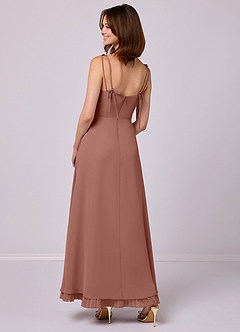 Barbie ♥ Azazie Bridesmaid Dresses Cedar Rose A-Line Pleated Chiffon Dress image2