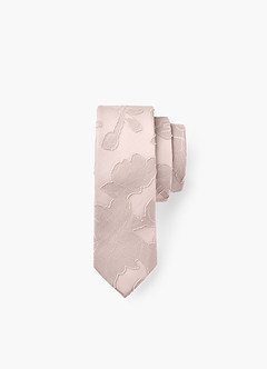 front Floral Burnout Wedding Skinny Tie