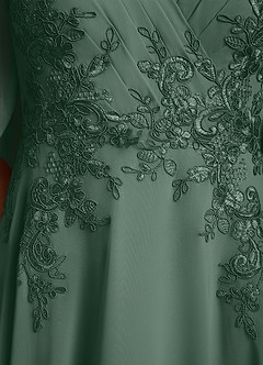Azazie Tilda Mother of the Bride Dresses Eucalyptus A-Line Lace Chiffon Dress image6