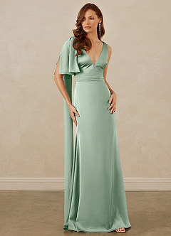 Christian Siriano Bridal for Azazie 1011 Robes de demoiselle d'honneur Robe Sirène en Satin extensible Arc Agave image5