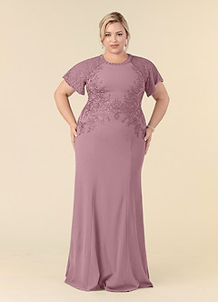 Azazie Adonna vestidos de madre de la novia Vestido de Rosa Polvorienta de Encaje de Sirena image6