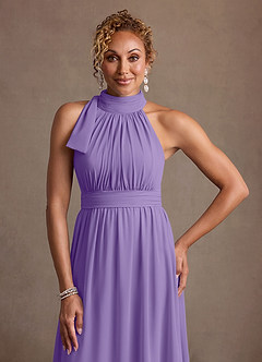 Azazie Antoinette Mother of the Bride Dresses Tahiti A-Line Pleated Chiffon Dress image5