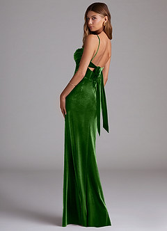Azazie Mai Bridesmaid Dresses Ivy Sheath Sweetheart Neckline Velvet Dress image2