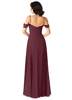 Azazie Tancie Bridesmaid Dresses Cabernet A-Line Off the Shoulder Chiffon Convertible Dress image2