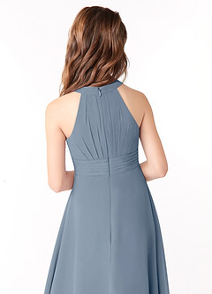 Azazie Linna Junior Twilight A-Line Pleated Chiffon Dress image3