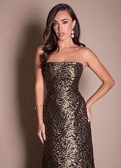 Amali Ebony Gold Gown image4