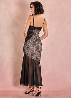 Maxi jurk Vanessa Zwart Naakt image8