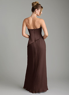 Azazie Tierney Bridesmaid Dresses Ganache A-Line Strapless Chiffon Convertible Dress image13