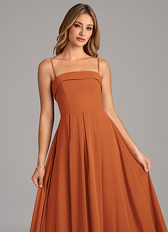Azazie Lucienne Bridesmaid Dresses Cinnamon A-Line Strapless Chiffon Convertible Dress image7