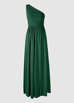 On The Guest List Dark Emerald One-Shoulder Maxi Dress image7