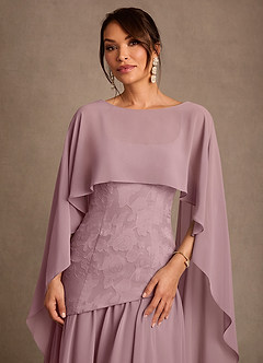 Azazie Flossie Brudens mor kjoler A-Line Plisseret Chiffon Gulv-længde Kjole image6