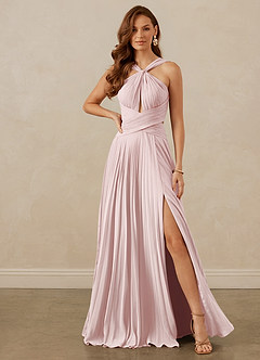 Christian Siriano Bridal for Azazie 1009 Bridesmaid Dresses Blushing Pink A-Line Pleated Chiffon Dress image2