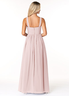 Azazie Elvira Bridesmaid Dresses Blushing Pink A-Line Pleated Chiffon Dress image2