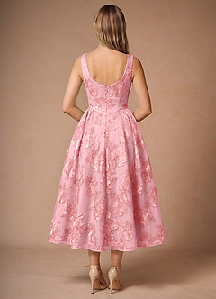 Robe Mi-Longue Rose Casey image2