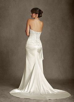 Azazie Angel Wedding Dresses Antique White Mermaid Strapless Charmeuse Dress image8