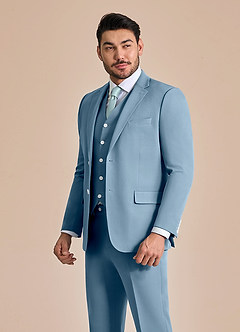 front James Bleu Clair veste de costume