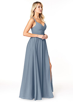 Azazie Chanel Bridesmaid Dresses Twilight A-Line Pleated Chiffon Dress image4