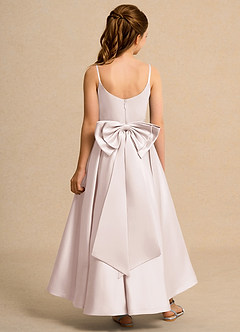 Azazie Sweets Junior Formal Flower Girl Dresses Rose Petal A-Line Pleated Matte Satin Dress image2