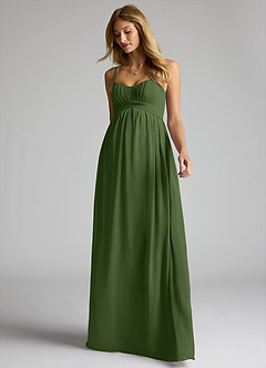 Azazie Llana Maternity Bridesmaid Dresses A-Line Chiffon Floor-Length Dress image3