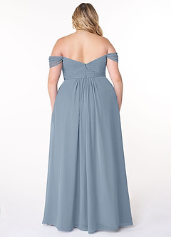 Azazie Millie Final Sale Dusty Blue A-Line Sweetheart Neckline Chiffon Convertible Dress image9