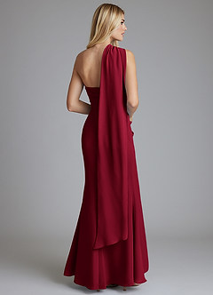 Azazie Solstice Venta Final Vestido de Sky Blue de Gasa de Corte Sirena Convertible con Sin tirantes image11