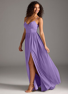 Azazie Zeya Final Sale Tahiti A-Line Pleated Mesh Dress image1