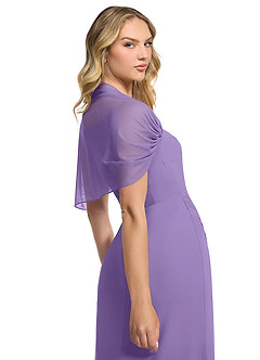 Azazie Zia Bridesmaid Dresses Tahiti Sheath Side Slit Chiffon Convertible Dress image6