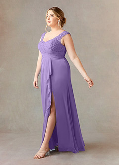 Azazie Edelin Mother of the Bride Dresses Tahiti A-Line Sweetheart Neckline Pleated Mesh Dress image10