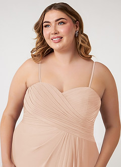 Azazie Arabella Allure Robes de demoiselle d'honneur Robe Trapèze Convertible en Mousseline de soie Encolure en Forme de Cœur Rose Perle image19