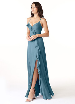 Azazie Tarni Bridesmaid Dresses Bermuda A-Line Chiffon Dress image3