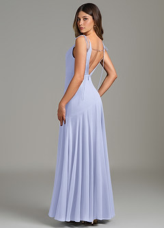 Azazie Dawn Bridesmaid Dresses Lavender Mermaid Pleated Chiffon Dress image2