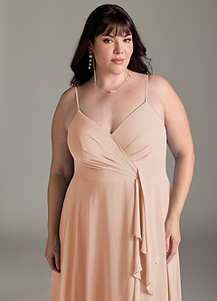 Azazie Akita Bridesmaid Dresses English Rose A-Line Chiffon Dress image9