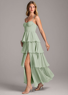 Azazie Alanna Bridesmaid Dresses Dusty Sage A-Line Sweetheart Neckline Chiffon Dress image4