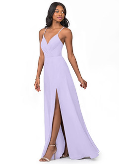 Azazie Everleigh Bridesmaid Dresses Lilac A-Line Sweetheart Pleated Chiffon Dress image6