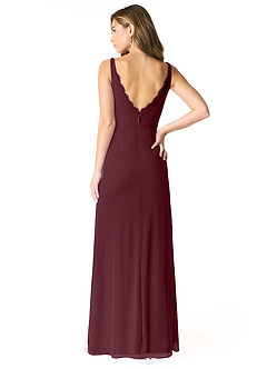 Azazie Verami Abiti da Damigella Abito Sirena in Maglia Pizzo Cabernet image2