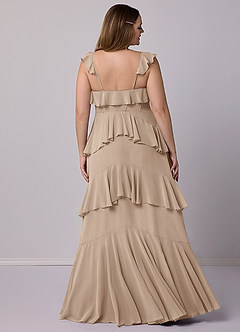 Barbie ♥ Azazie Bridesmaid Dresses Taupe A-Line Sweetheart Neckline Chiffon Dress image7