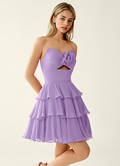 Orosecy Light Purple Mini Dress image5