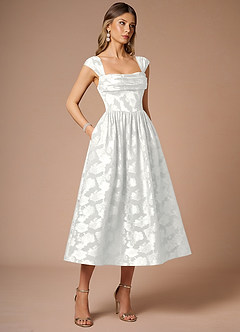 Robe Mi-Longue Blanc Dana image6