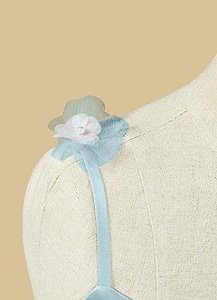 Azazie Doe Vendita Finale Abito A-Line in Tulle Pizzo Nebbia image7